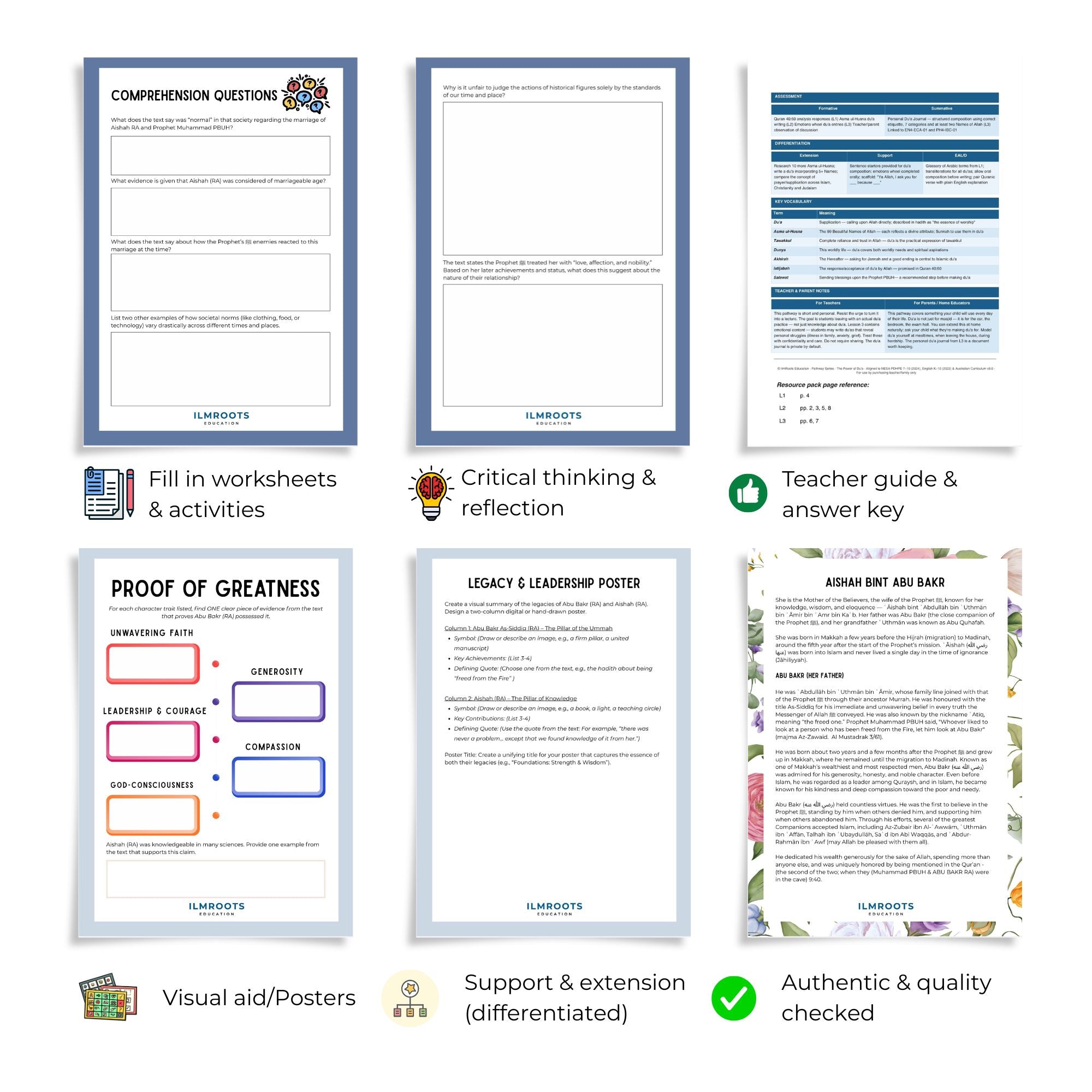 'A'ishah bint Abu Bakr In-Depth Study | Seerah of the Sahabiyat | Ages 12+ | 13 Pages