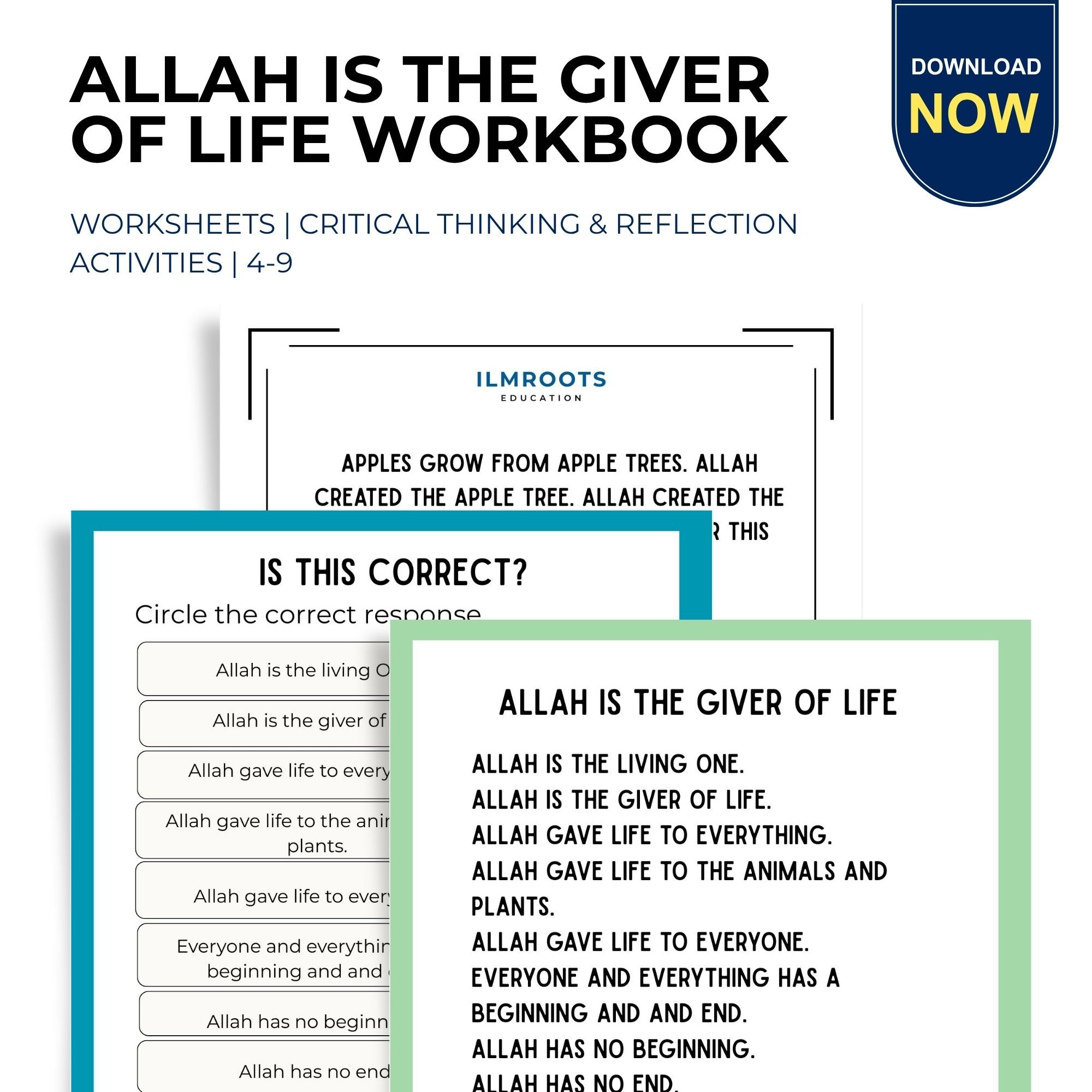 Allah is the Giver of Life | Islamic Activity Pack for Kids