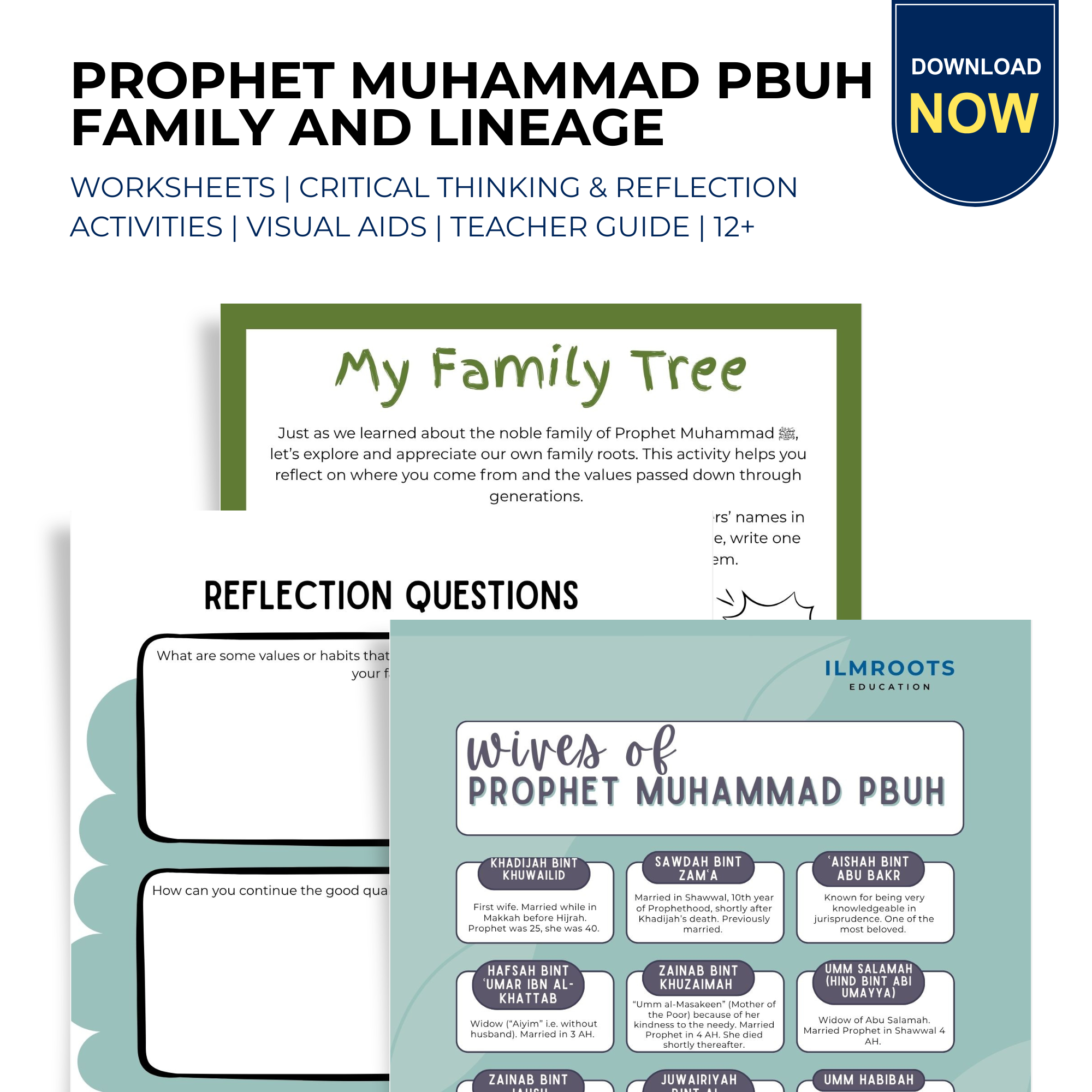Prophet Muhammad ﷺ Family & Lineage | Complete Overview Pack | Ages 8–12