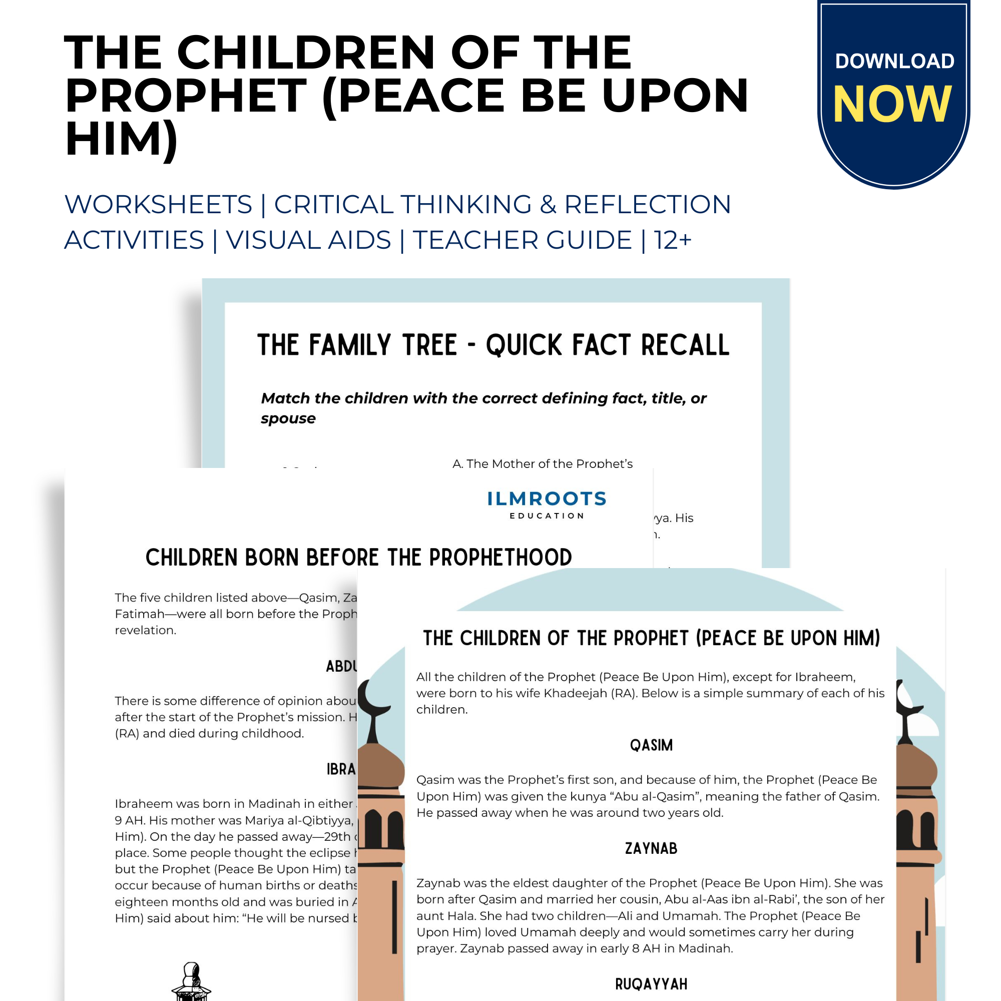 The Children of the Prophet ﷺ | Family Study Guide | Ages 12+ | 5 Pages